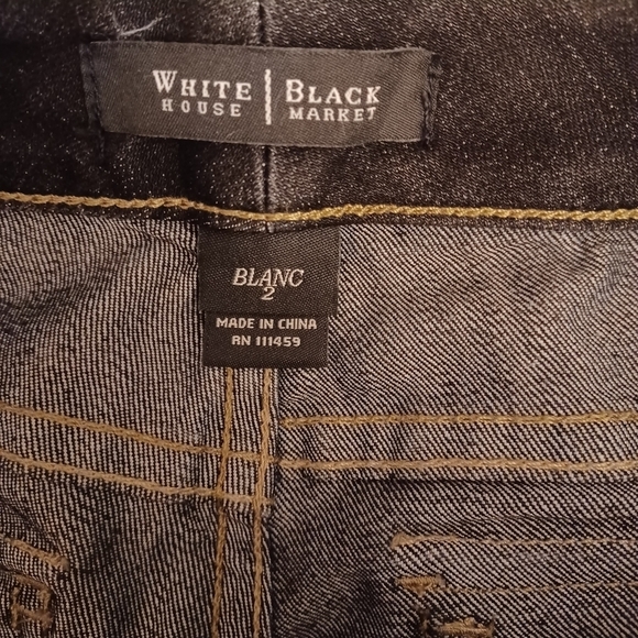 White house black market Blanc Jeans Capri size 2 - Picture 7 of 9